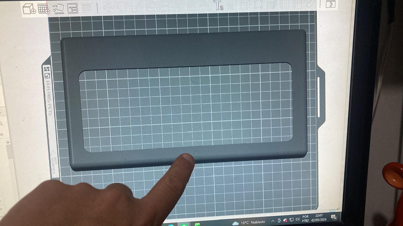 Frame preparado para impressão 3D